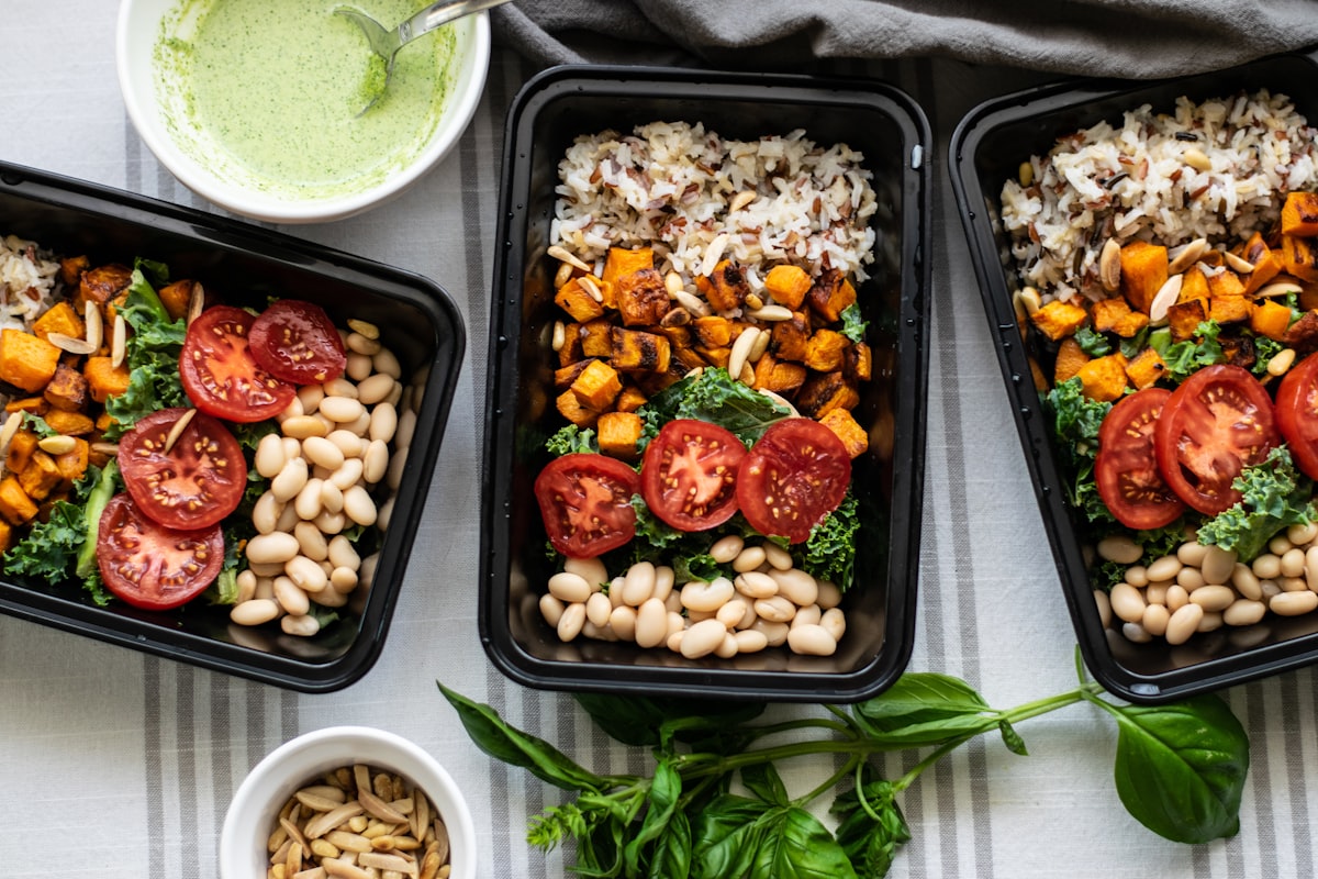 Colorful salad with seasonal vegetables